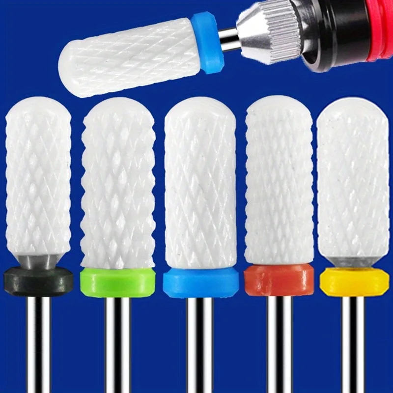 キット-1/2/4個入り セラミックネイルドリルビット ミリングカッター、電動マニキュアドリル ペディキュアミルビット、マシンファイル ネイルアートツール