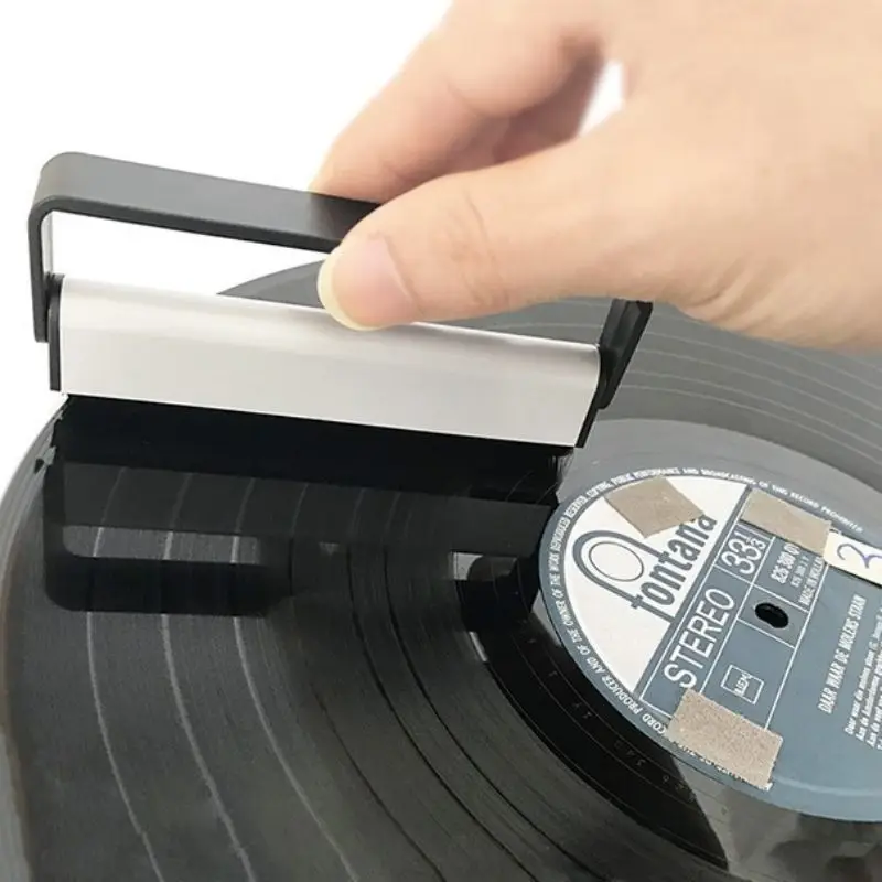 Giradischi 3In1 Kit di pulizia Spazzola antistatica Detersivo Panno in fibra per CD/LP Vinile Fonografo Lettore Accessori per computer