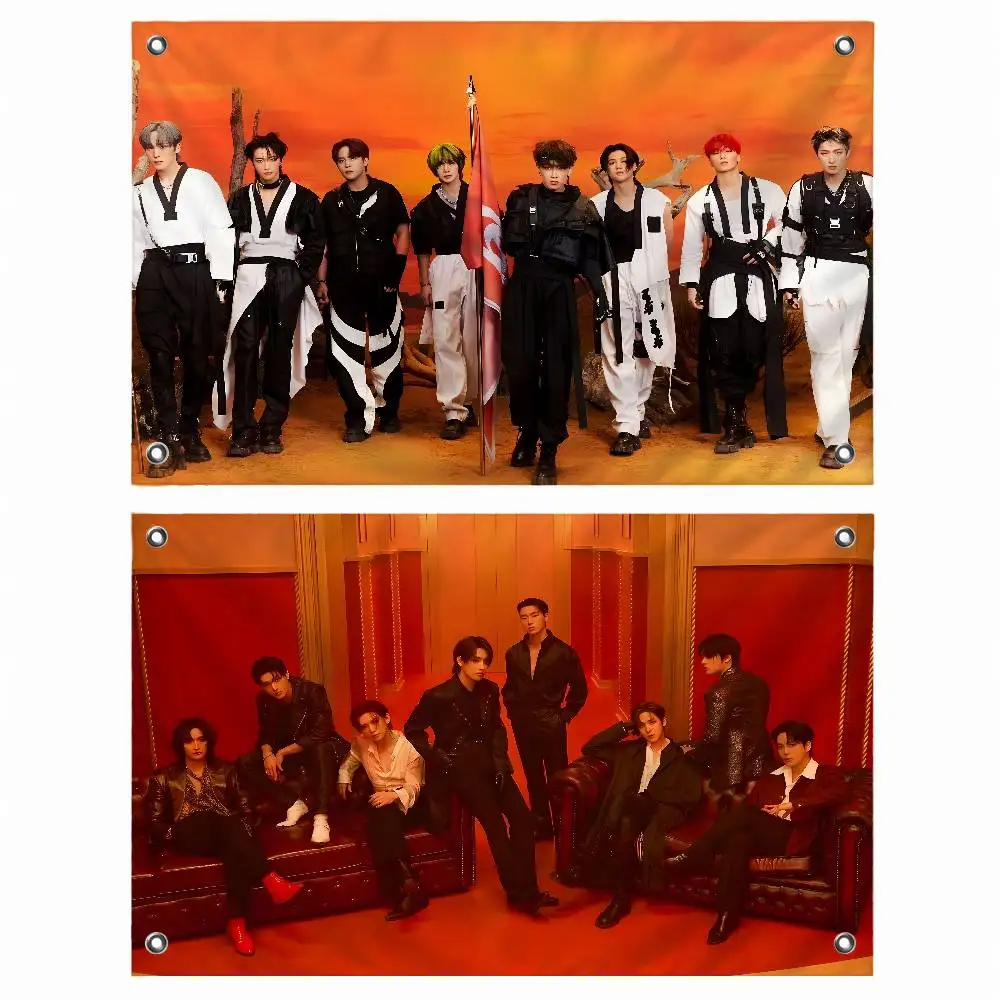 Trending K-Pop ATEEZ Flag Banner Tapestry For Party Outdoor Garden Yard Home Decor