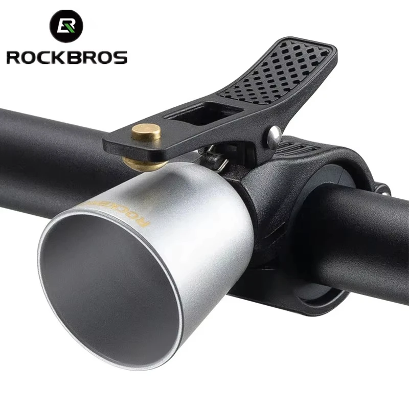 ROCKBROS, envío Local, timbre de bicicleta MTB, 100db, anillo de aleación para bicicleta, bocina de cobre, advertencia segura y nítida, accesorios para campanas de ciclismo