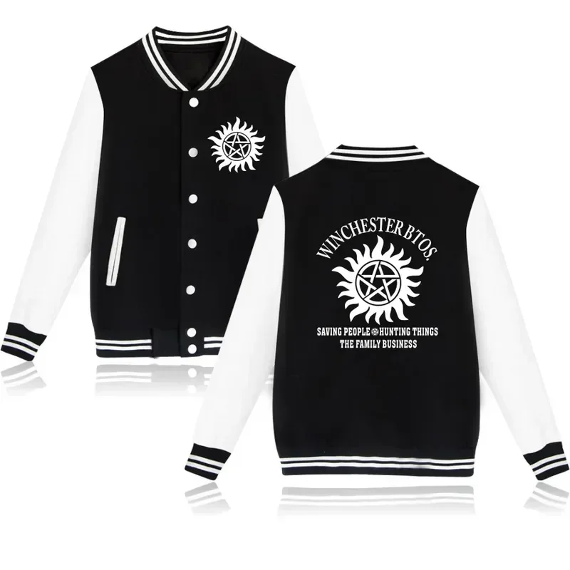 Winchester BTOS. Baseball Jacket Teenager Preppy Style Rib Sleeve Sweatshirt Bomber Jacket Brand Clothing