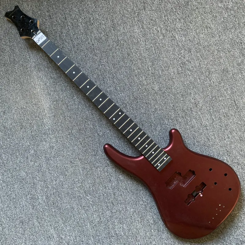 CN525 CB525  Electric Bass Kit Metallic Red Color Active Pickup 24 Frets Genuine Sanchez Body+Neck One Set for DIY Replace