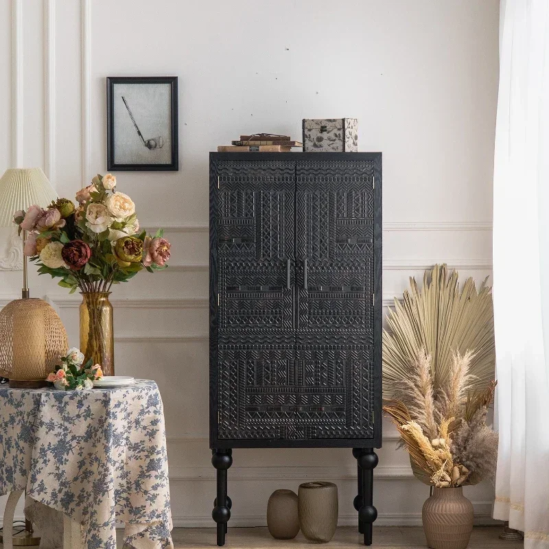 

Locker Cupboard Chest of Drawers Tea Cabinet Living Room Storage Cabinet Three-Dimensional Carved Entrance Cabinet