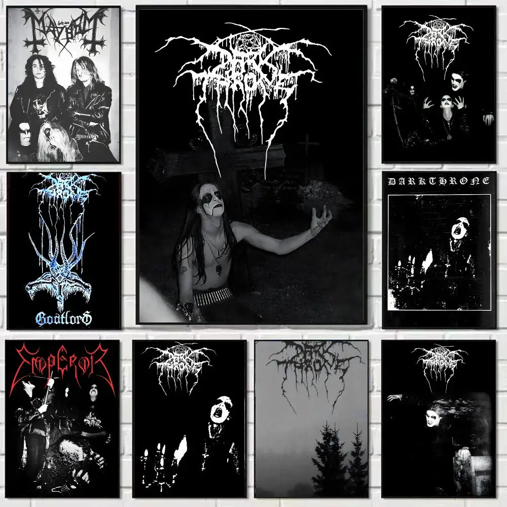 1pc Classic Band D-Darkthrone Poster Self-adhesive Art Waterproof Paper Sticker Coffee House Bar Dorm Room Wall Decor
