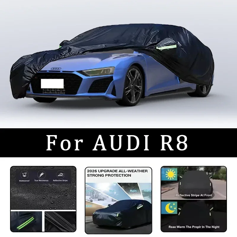 

Чехлы для автомобилей AUDI R8: всепогодные, водонепроницаемые, пылезащитные, защита от солнца, дождя и снега, из плотной ткани Оксфорд, полный комплект автомобильных аксессуаров