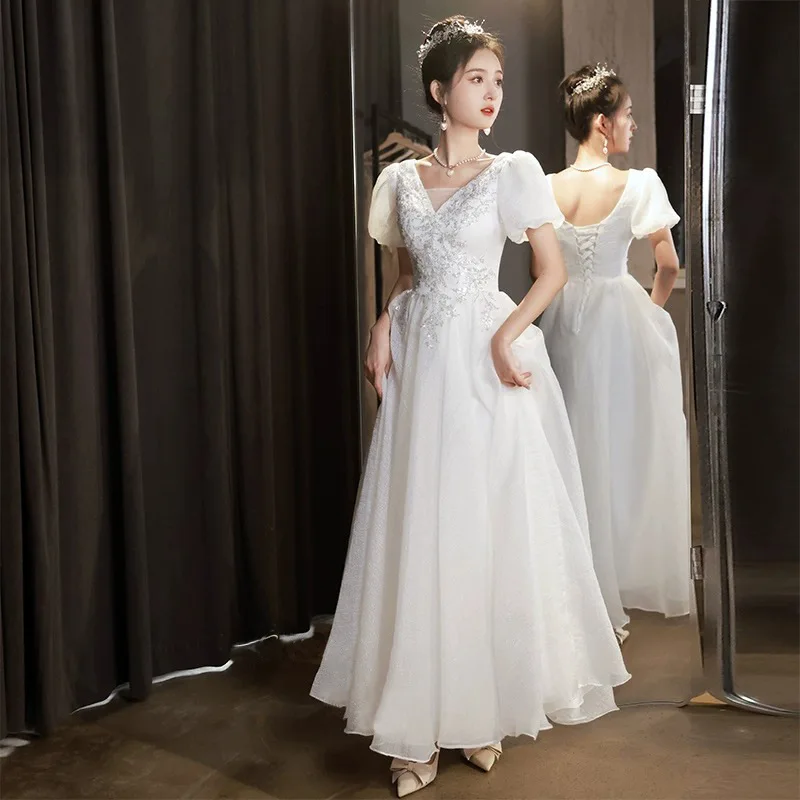 

Adult Dress for Women 2026 New Elegant Banquet Style Performance Dress Small French Birthday Banquet Evening Dress Strap