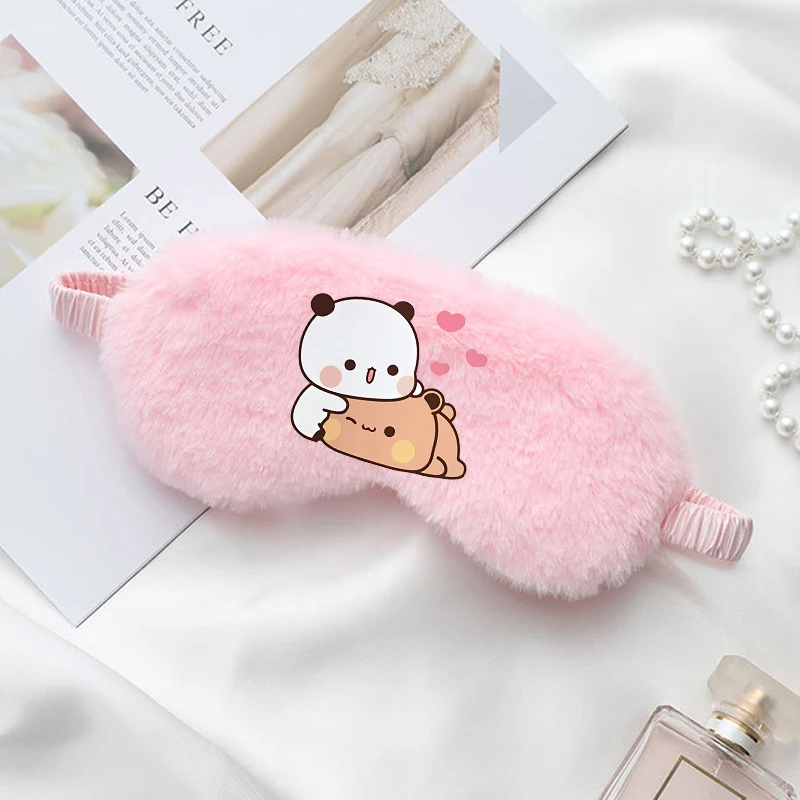 Bubu Dudu Cute Sleeping Eye Mask Blindfold Yier Bear Panda Eye Cover Mask Eyepatch Travel Home Eyes Relax Mask Eyeshade Gift New view 3