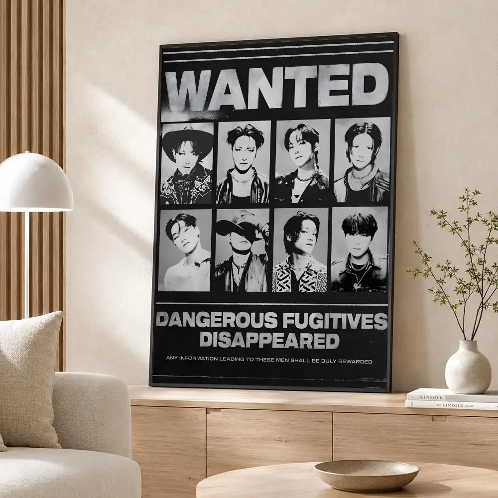 Idol ATEEZ Poster Poster Wall Sticker Waterproof Self Adhesive HD Art  Bedroom Bar Decor