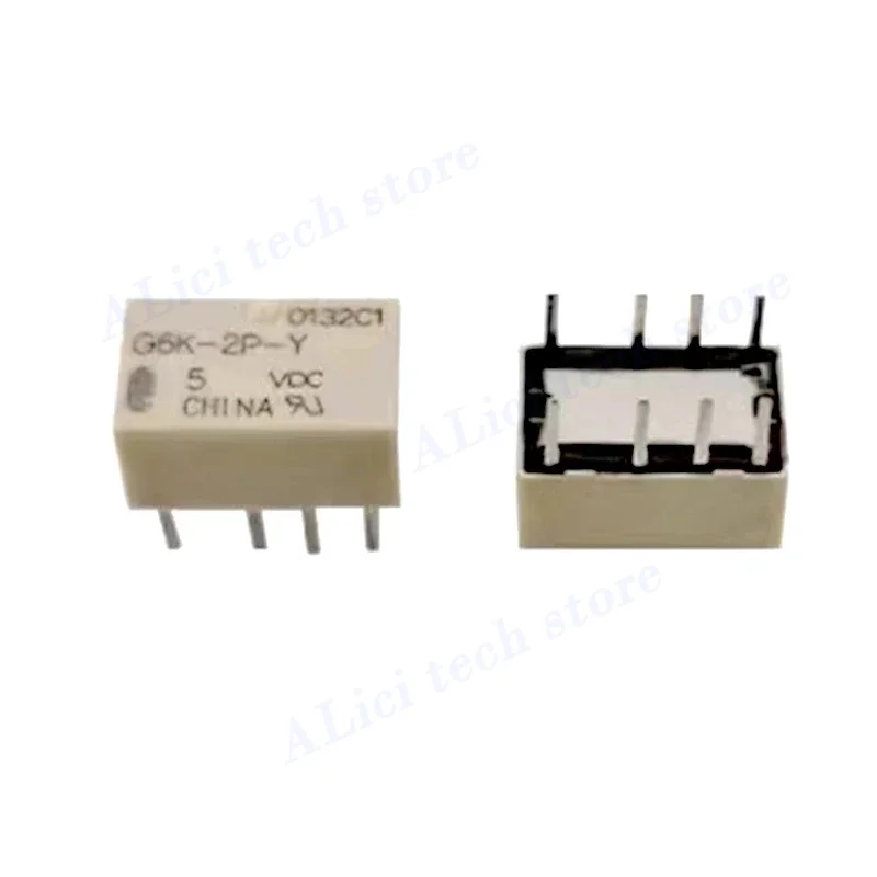 5-10 Pçs/lote G6K-2P-Y-3VDC G6K-2P-Y-5VDC G6K-2P-Y-12VDC G6K-2P-Y-24VDC DIP-8 3V 5V 12V 24V Dois relés de sinal abertos e dois fechados