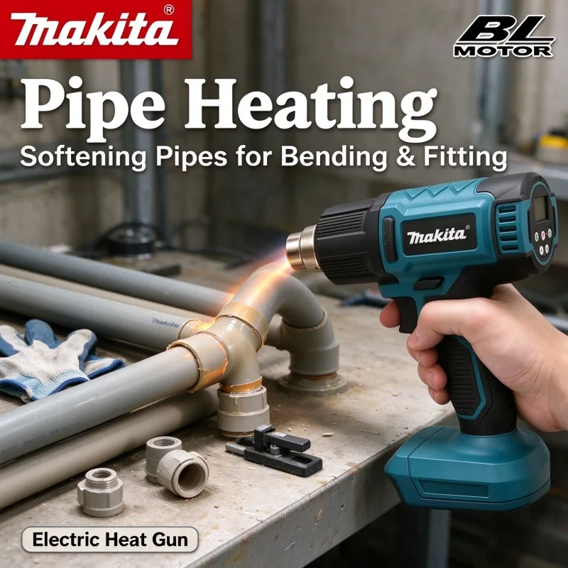 Makita 18V Brushless Cordless Heat Gun 60-540℃ 4-Speed Airflow LCD Digital Display For Makita 18V Battery Tool Only