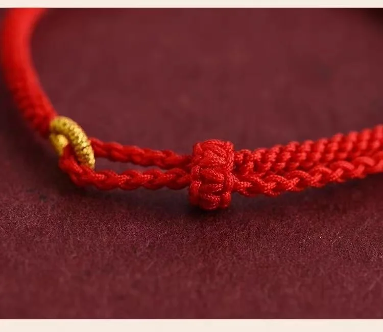 Handgewebte Glücksarmbänder aus rotem Seil für Erwachsene und Kinder, größenverstellbar, segne Gesundheit, Frieden, beste Freundin, Geschenk – Detail 16