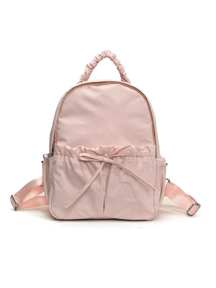 Простая сложенная парусиновая сумка с двойным уплотнением 2018, женская студенческая сумка для книг New Faion, новинка 2025 года, летняя универсальная сумка с узлом сзади B...