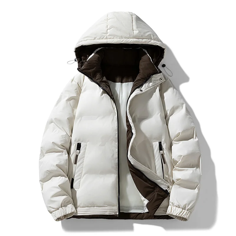 

Men Winter Thickened Warm Parkas Outdoor Loose Hooded Windproof Cotton Clothing Fashion Designer Comfortable Jacket for Men New