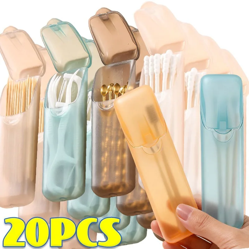 Portable Toothpick Holder Needle Cotton Swab Case Outdoor Travel Mini Storage Box Reusable Toothpick Dispenser Restaurant Supply