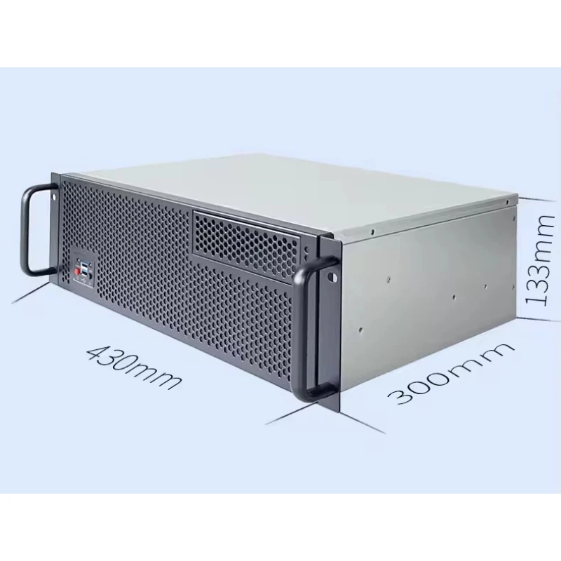 3U-300 Short Depth Rackmount Server Chassis 300mm Industrial PC Case with Optical Drive Bay, Support MATX Motherboard, ATX PSU