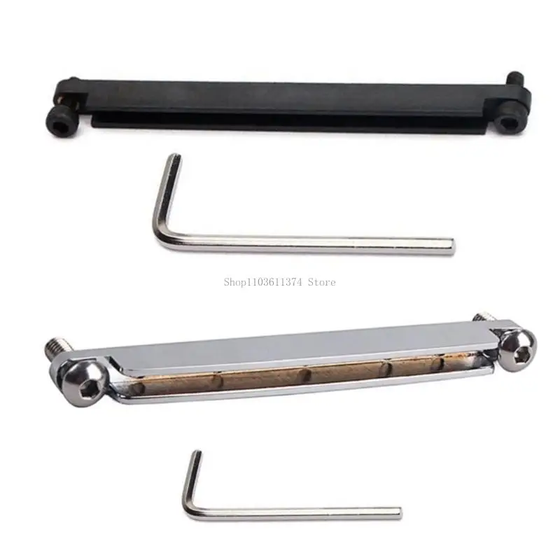  Adjustable Metal Risers Saddles Acoustic Guitar Bridge Saddles Tool With Wrench