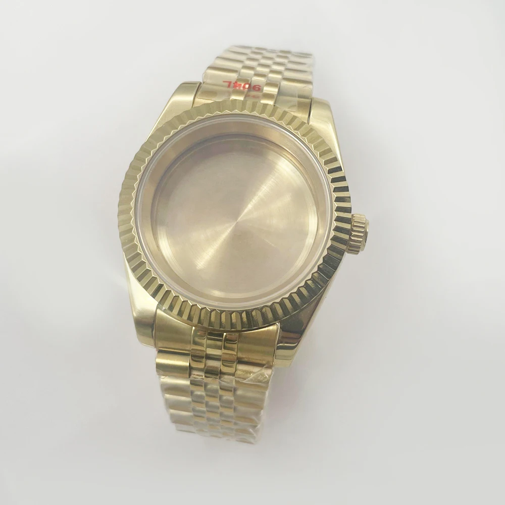 36mm/39mm ouro preto rosegold nh34 nh35 nh36 nh38 nh39 nh70 nh72 eta2824 pt5000 caixa de relógio superior à prova dwaterproof água cristal safira