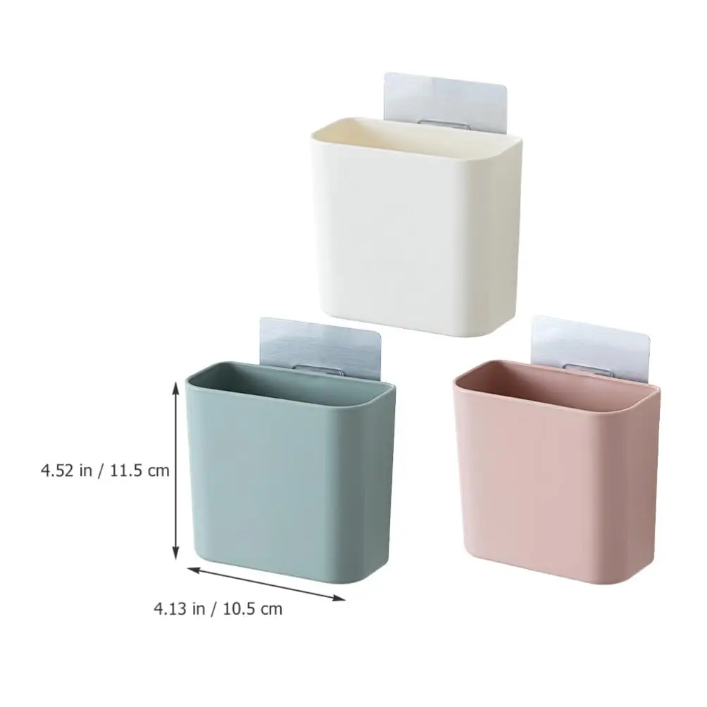 Bathroom Storage Box Wall Mounted Plastic Organizer Toothbrush Holder Makeup Tools Storage For Home Office