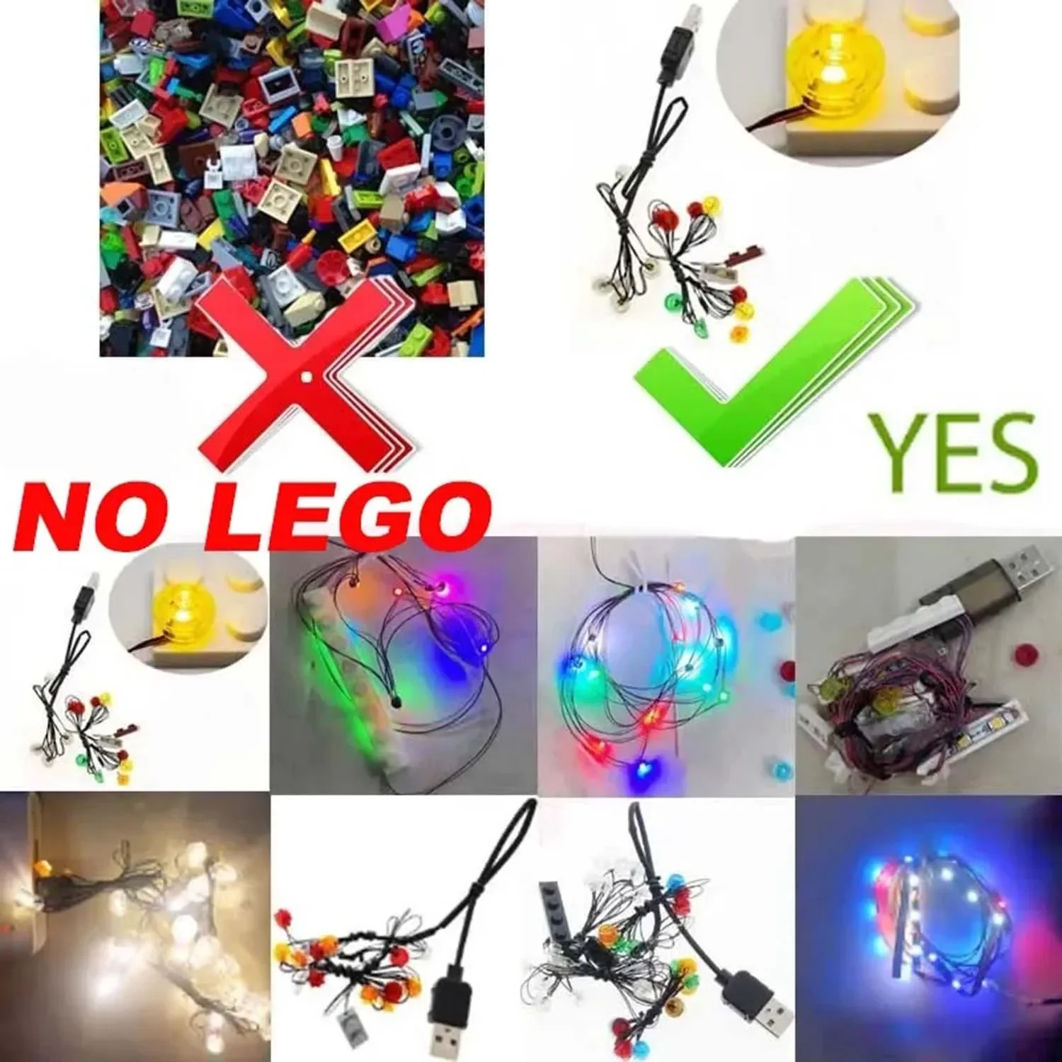 USB Lights Compatible with Lego 42151 Buga-tti Bolide -（Not include Lego Bricks)