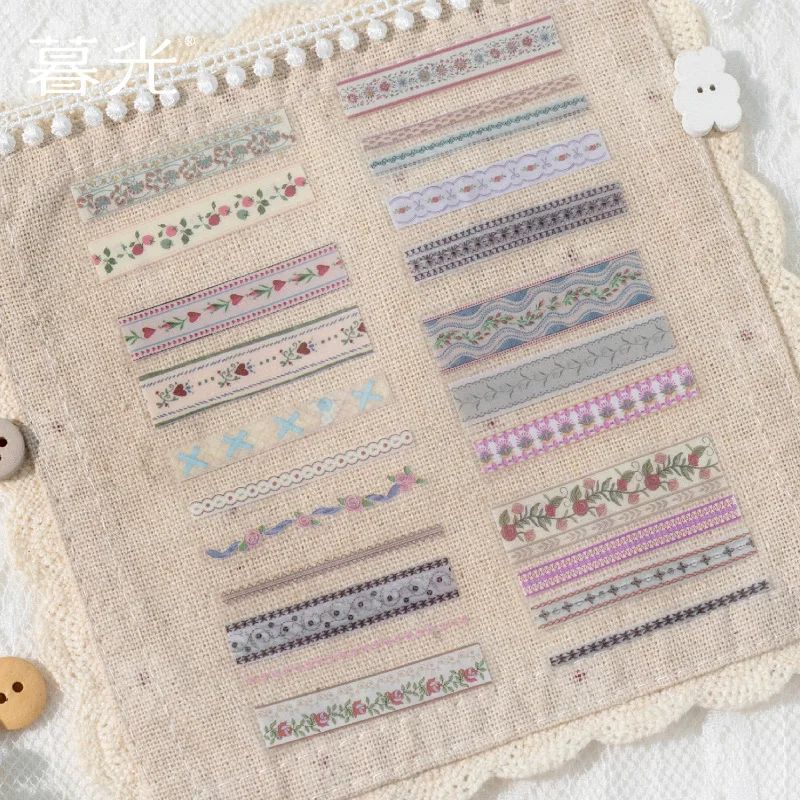 10 pçs/1 lote fitas adesivas decorativas tempo de costura scrapbooking diy papel scrapbooking adesivos