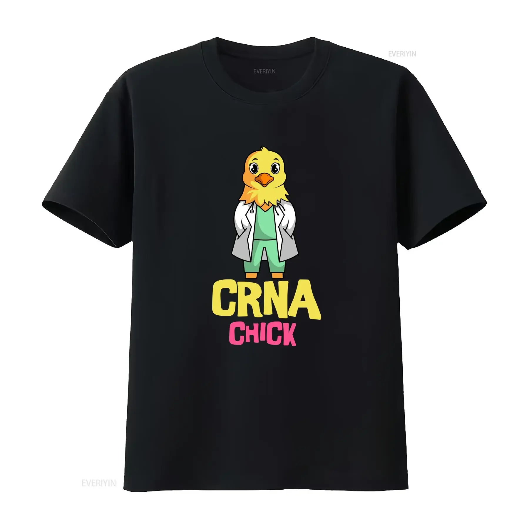 تي شيرت CRNA Chick لأخصائيي التخدير والممرضات وأخصائي التخدير بتصميم معتمد ومسجل للتخدير عتيق مغسول قليلاً #1