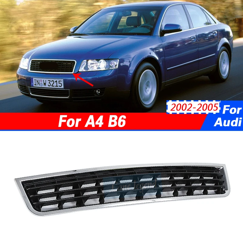 

1PCS Car Front Bumper Lower Center ABS Front Grill Fit for Audi A4 B6 Sedan 2002 2003 2004 2005 Radiator Grille