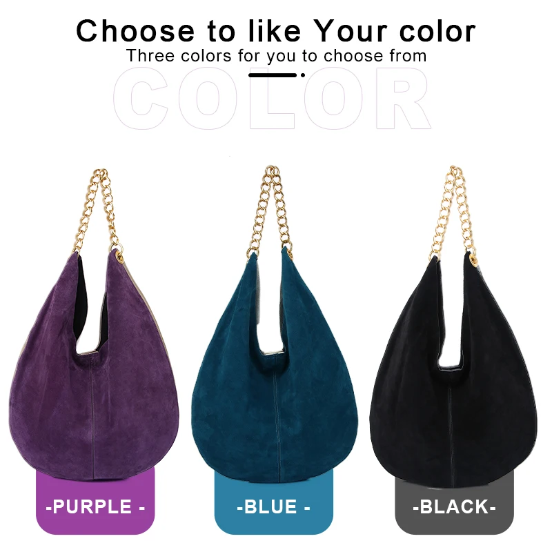 Genuine Leather Bag for Women, Top Layer Cowhide, Splicing Shopping Bag, Large Capacity, Lazy Shoulder Bag, Fashion Chain Bag