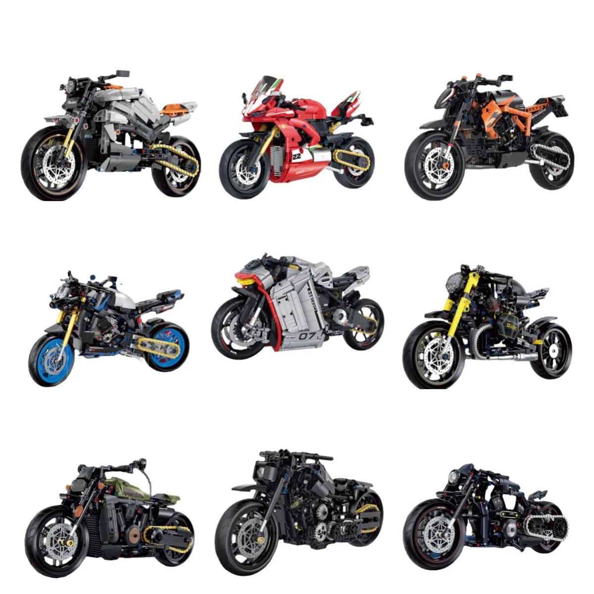 

Racing Motorcycle Building Blocks Vehicle Track Motor Bricks Model Locomotive Toys Gifts For Kids Adults Boy 1:8 Scale Technical