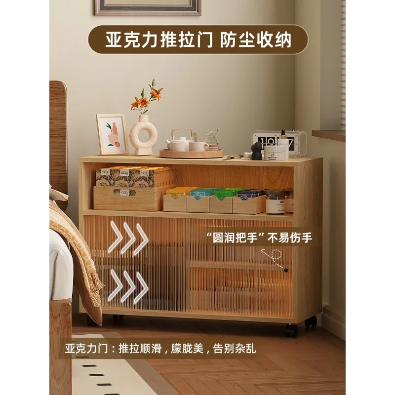 Living room mobile low cabinet dining side  new tea shelf small  storage cabinet 30cm narrow side
