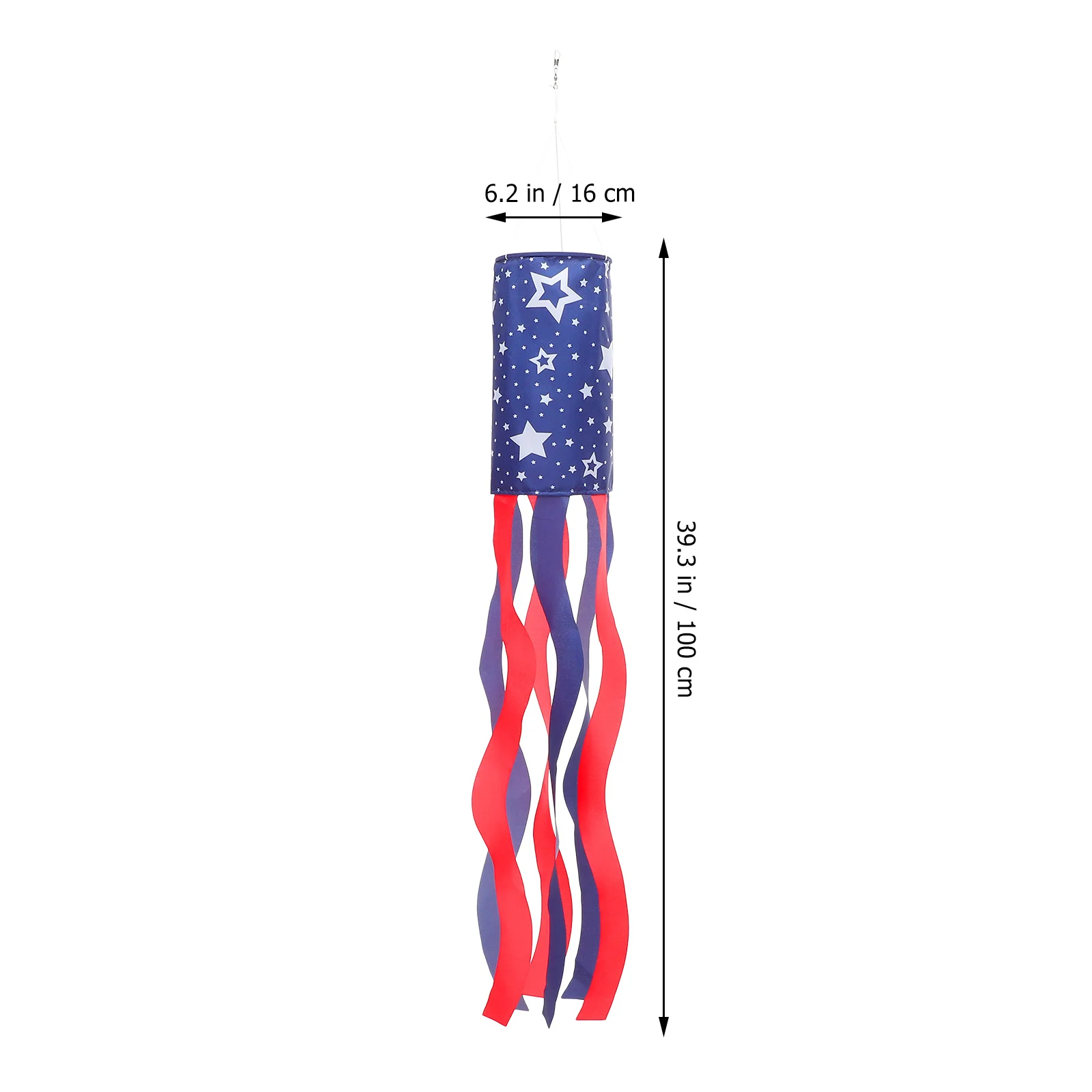 

Creative Windsock Us Flag Design Outdoor Wind Direction Flag for Porch Garden Ceremony Party Independence Day Decor