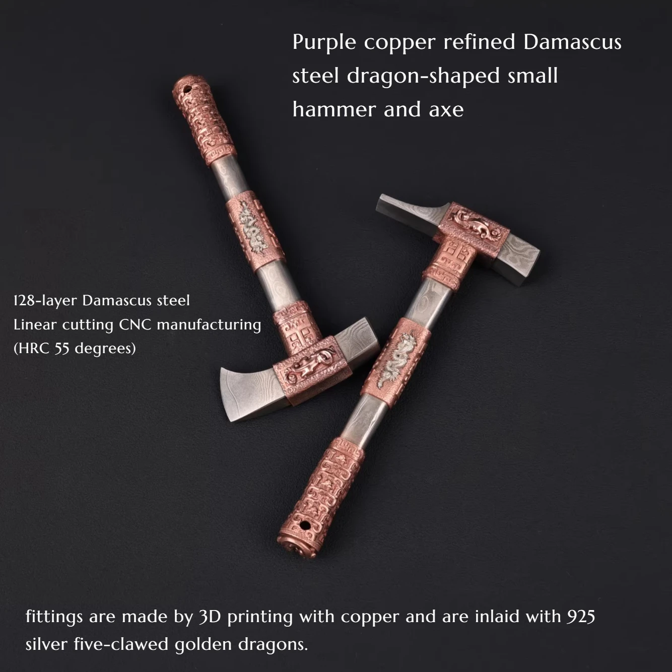 

EDC Duralumin Refined Damascus Steel Small Hammer Small Axe Multi-functional High-grade Hand Tool Convenient To Carry