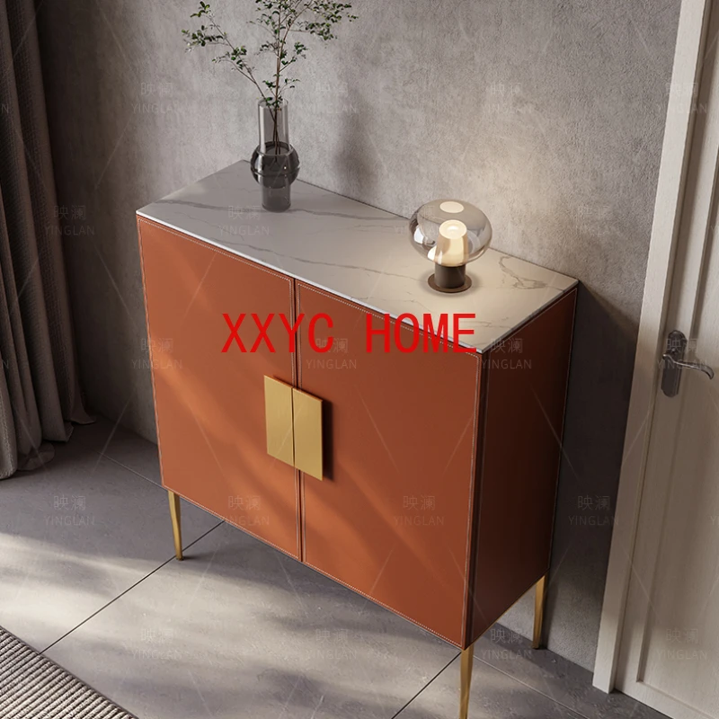 

Living Room Chest of Drawers Entrance Integrated Wall High Cabinet Light Luxury Stone Plate Locker