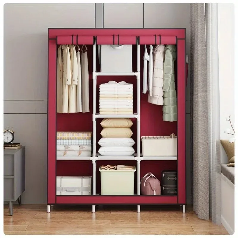 

Large Wardrobe Dustproof Wardrobe Floor Standing Fabric Wardrobe Multilayer Organizer Closet Large Capacity Bedroom Storage