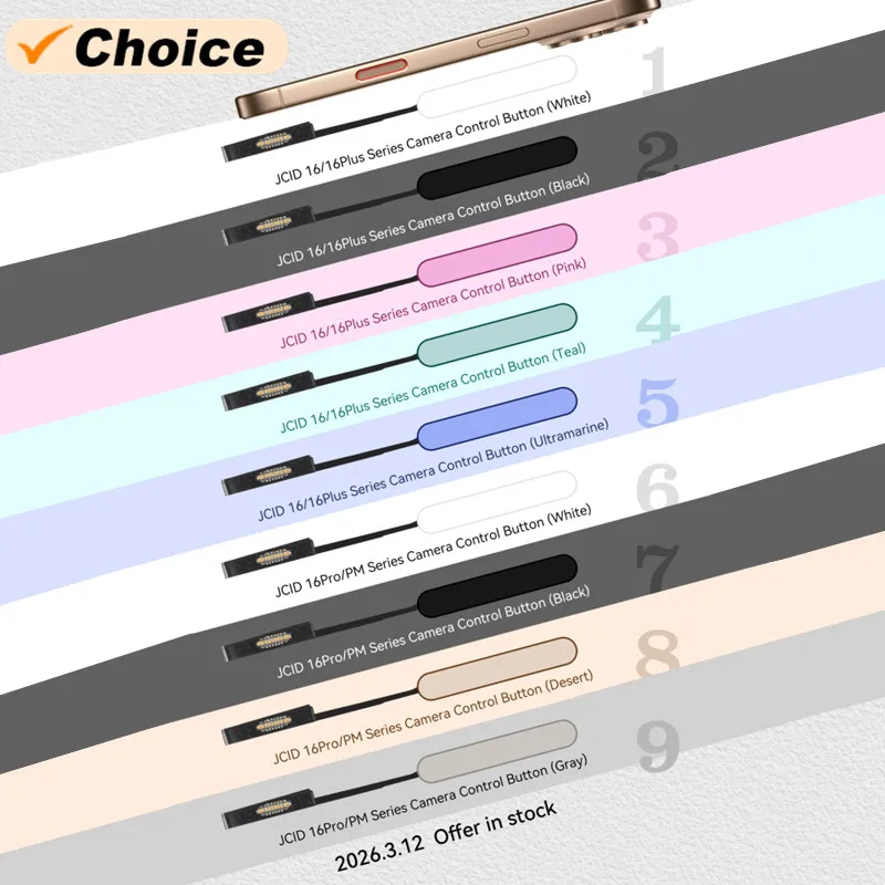 

Кнопки управления камерой серии JCID 16, разработанные для диагностики и замены поврежденных оригинальных кнопок управления камерой.