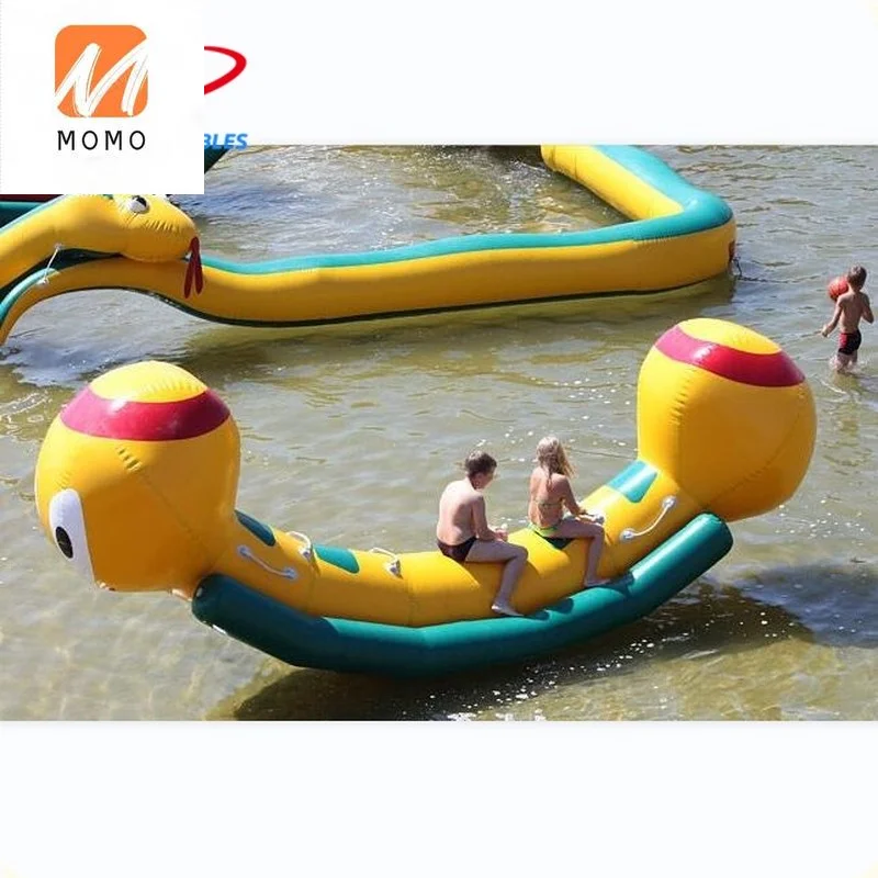 2021 New Design water park equipment inflatable floating seesaw inflatable water totter