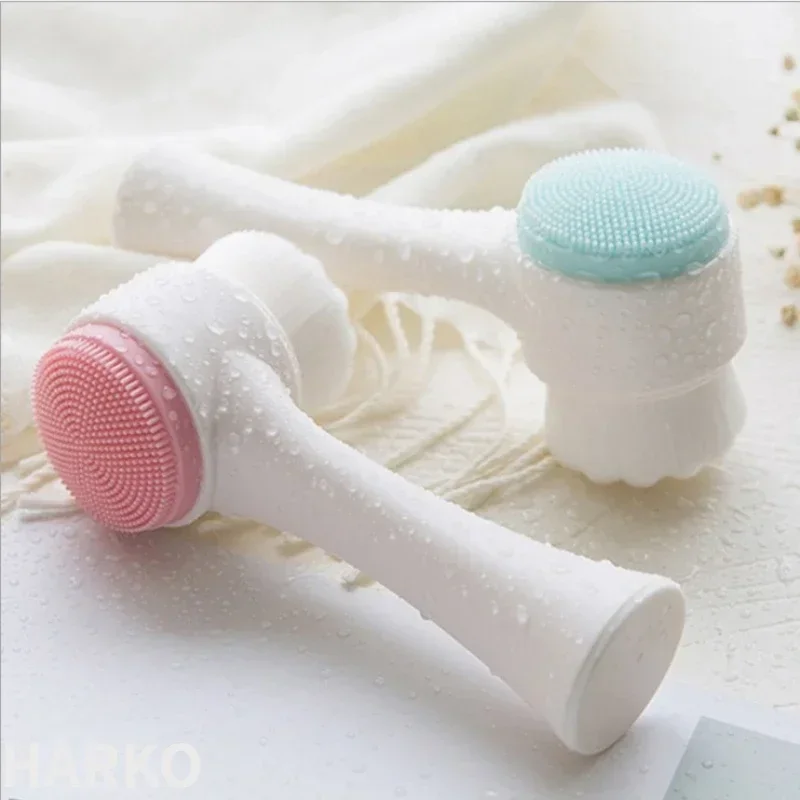 1/3pcs Silicone Facial Brush Double Sided Facial Cleanser Blackhead Removing Pore Cleaner Exfoliating Facial Brush Face Brush