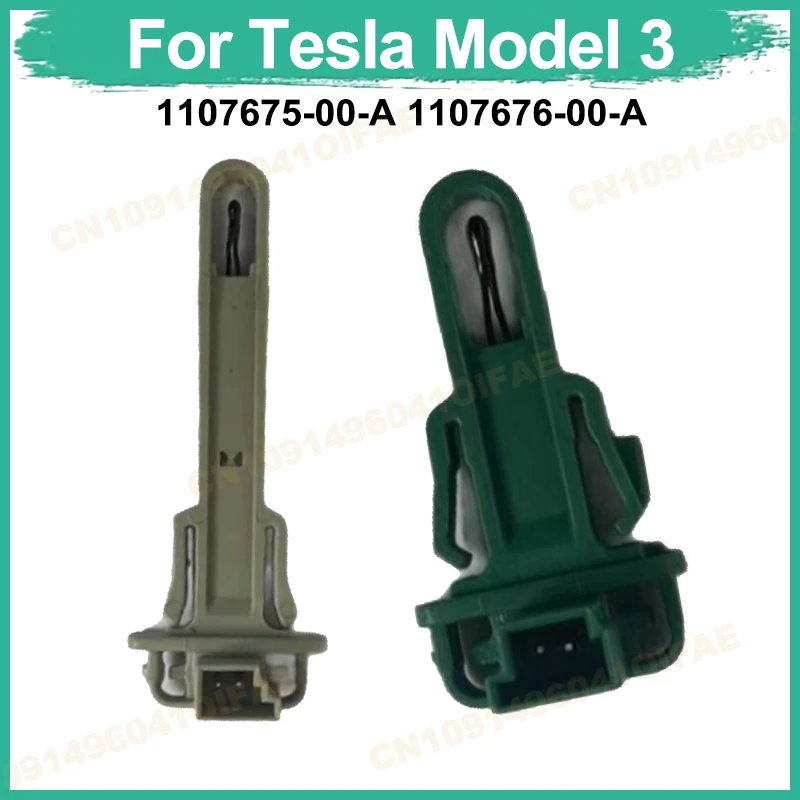 

1107675 Термистор испарителя кондиционера для Tesla Model 3 1107675-00-A 1107676-00-A 2017-2023 Кремовый белый и зеленый 1 шт.