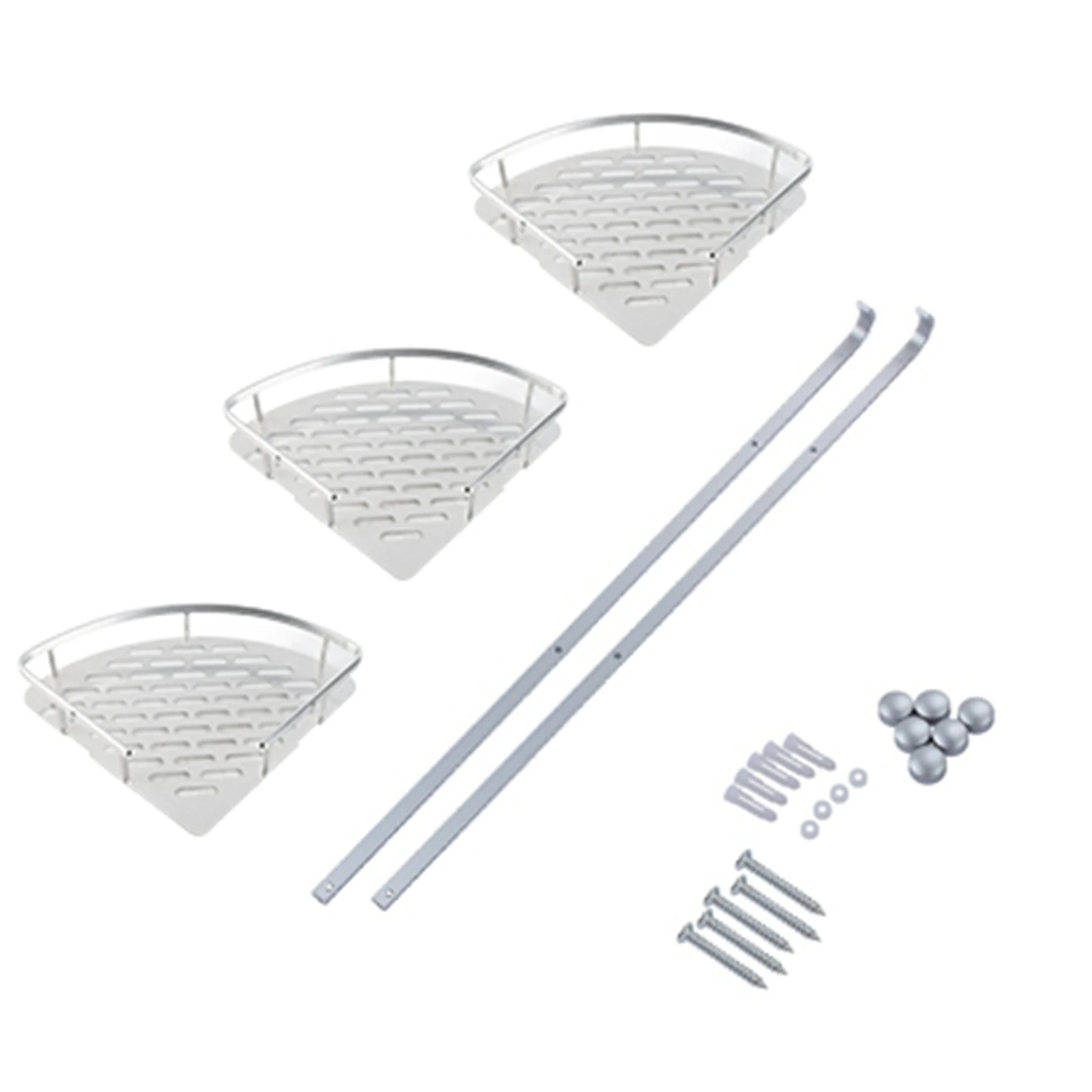 

Home Supplies Bathroom Supplies Shower Shelf Triangular Shower Shelf Bathroom Wall Corner Rack Storage Organizer Holder