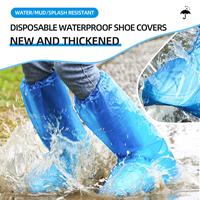 50PCS Disposable Plastic Shoes Cover Waterproof Shoe Covers Rain Thickened Long Footwear Boot Covers Shoes Cover Rain Waterproof