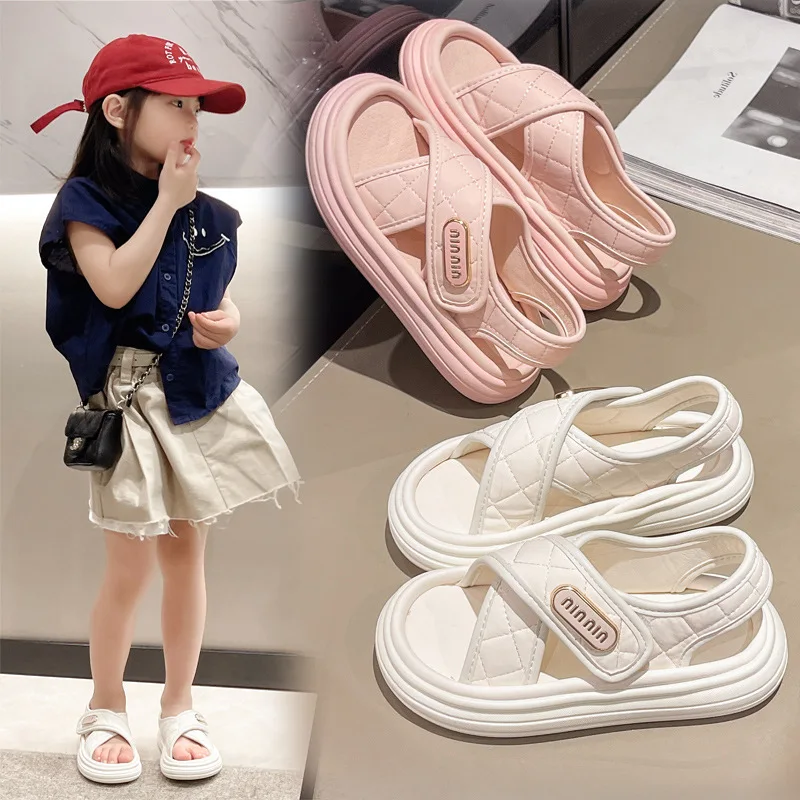 

Girls' Cross-strap Sandals 2025 Summer New Casual Children's Sandals