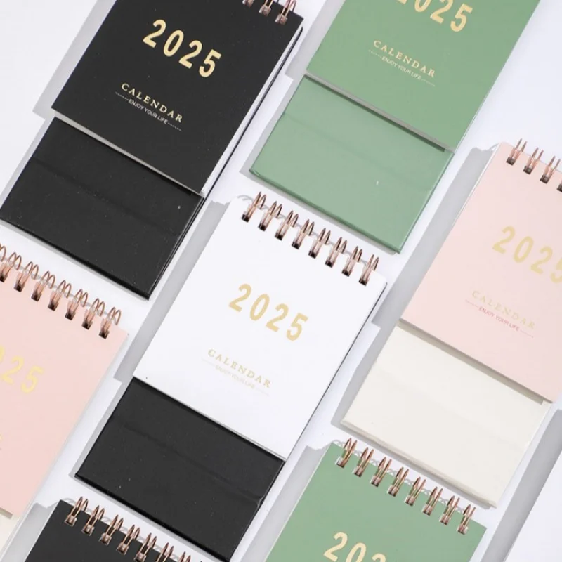 Portable English Calendar Sleek Handmade Desktop Calendar Display Elegant Mini Calendar for Home Use