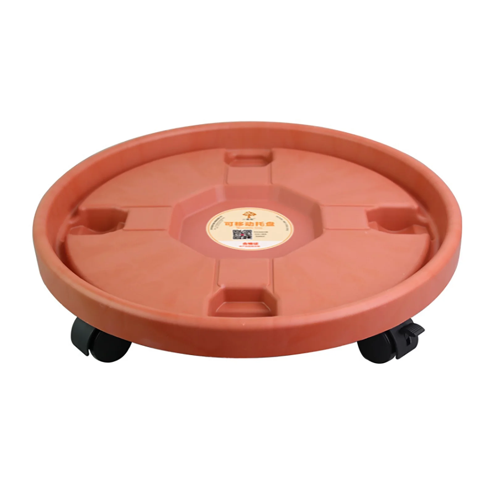 Thickened Moving Tray with Roller Round Chassis Pot Water Movable Pot Holder Universal Wheel Brick Red 400