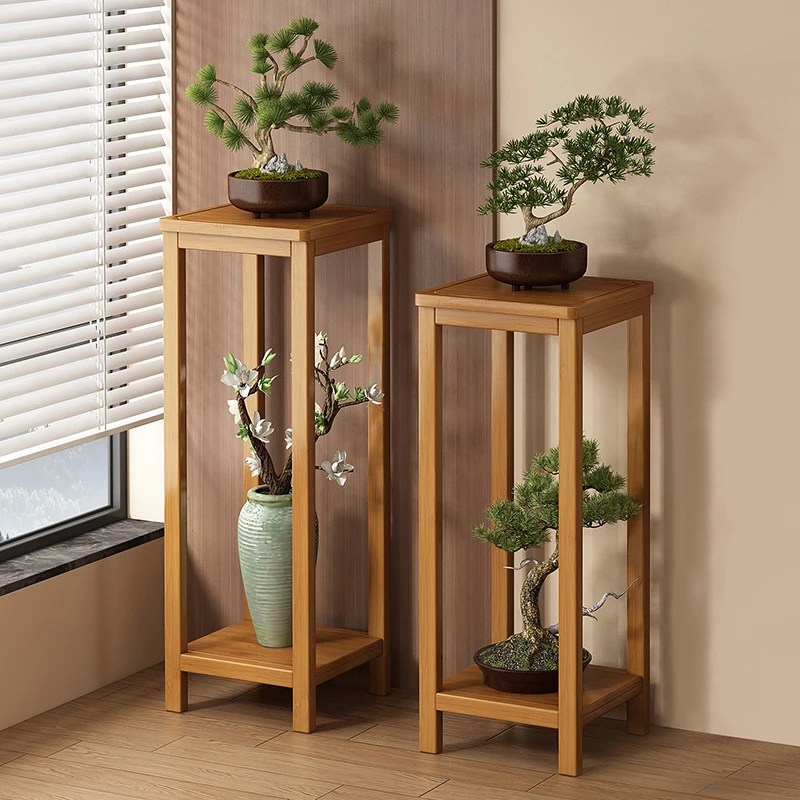 2025 Chinese Style Solid Wood Multi-Layer Plant Stand Indoor Outdoor Floor Flower Shelf New Model Garden Decor
