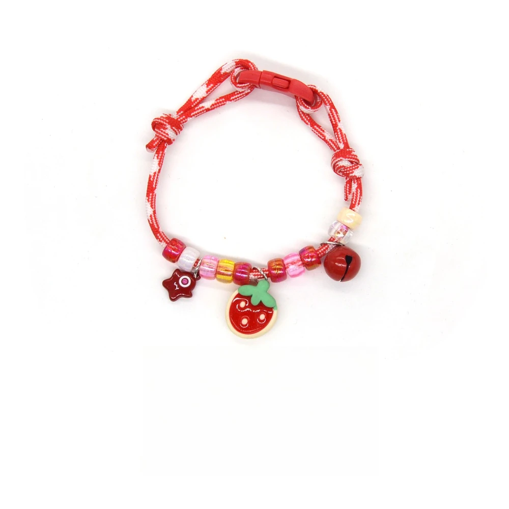 1 Stück Haustier-Halsband für Katzen und Hunde, farblich kontrastierend, gewebt, Sommerfrische, verstellbar, für Welpen, Sicherheit, Anti-Verlust, Outdoor-Walking-Zubehör – Detail 5