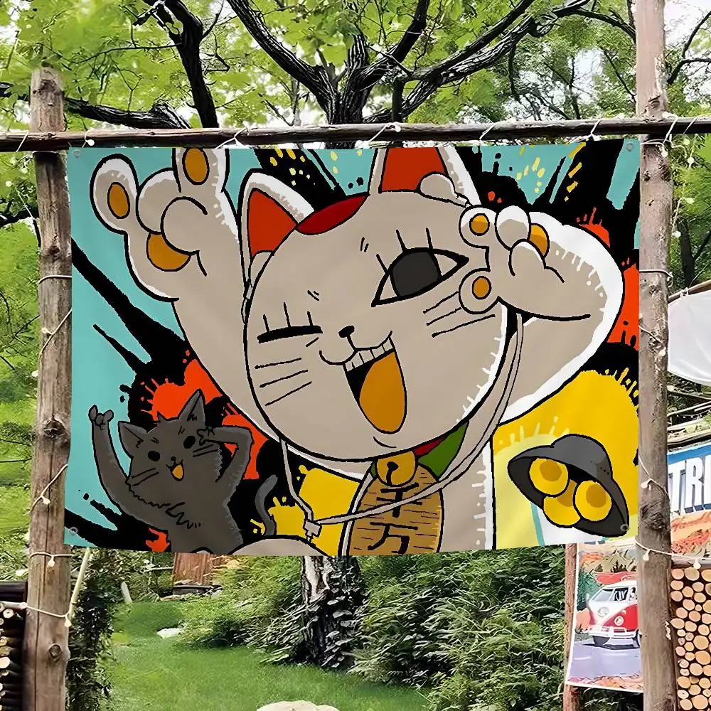 Bandiera da Parete Anime Giapponese D-Dandadan T-turbo Baba, Stampa Artistica, Decorazione per Casa