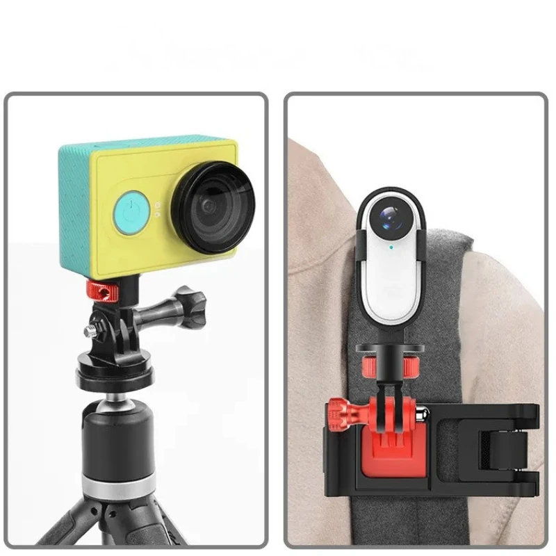 Aluminum 1/4 Inch Screw Tripod Adapter Mount Holder For Gopro 13 12 11 10 9 Insta360 X5 X3 X4 DJI Action 5 4 Camera Accessories