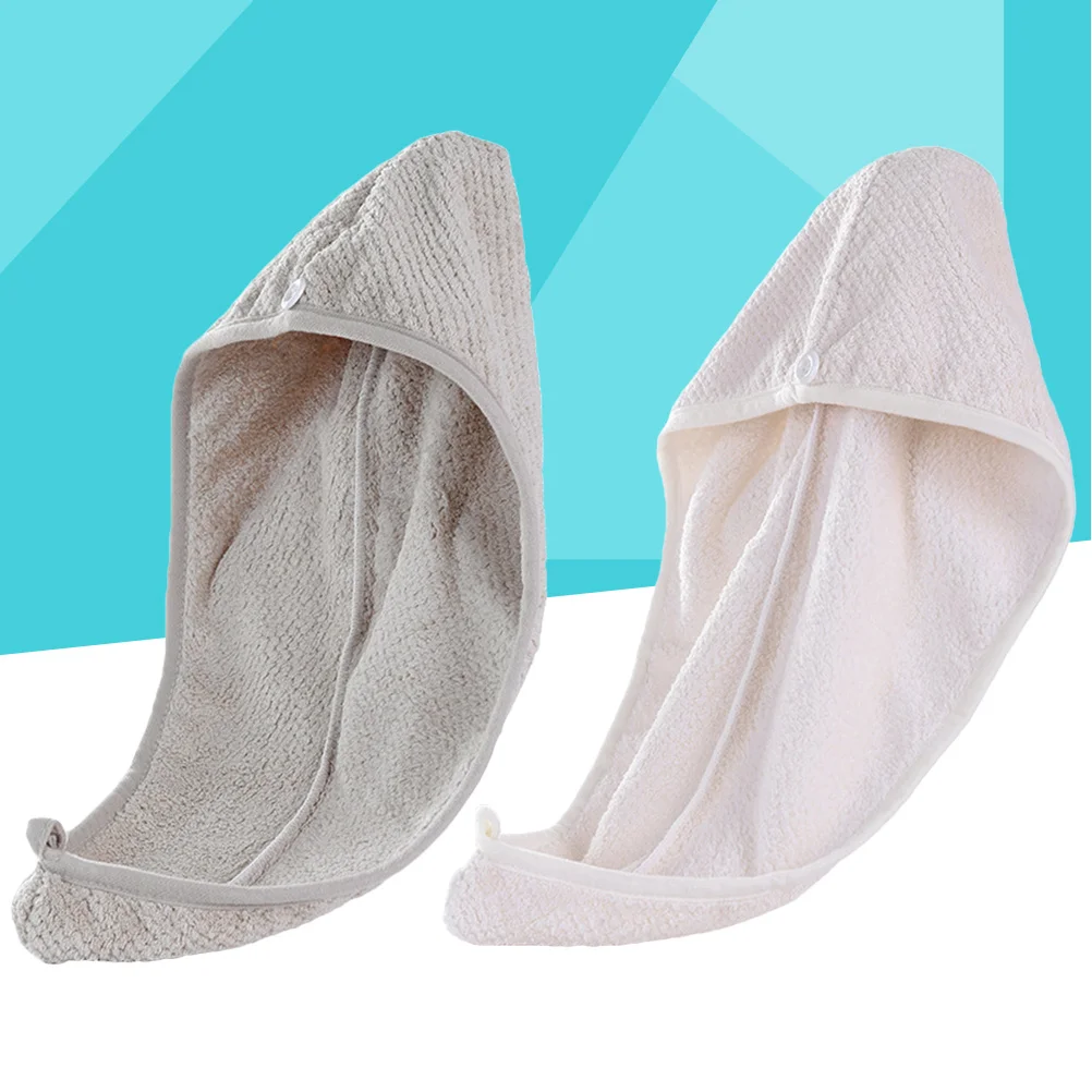 

2Pcs Fast Dry Hair Cap Microfiber Drying Hat for Women Efficient Water Absorption Wrap Style Easy to Use Ideal for Home and