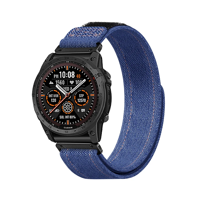 20 22 26 mm Nylon Canvas Loop Strap For Garmin Fenix 7 7X 6 X 6s Pro 5s 5X Plus 3 3HR 945 Instinct 2 2s 2x Enduro Quickfit Band