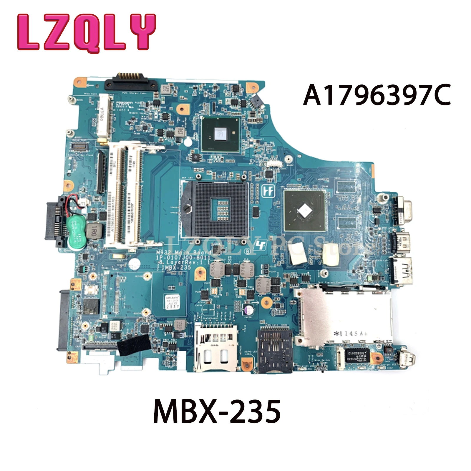 

LZQLY For SONY MBX-235 A1796397C 1P-0107500-8011 Laptop Motherboard PM55 N11M-GE1-B-B1 DDR3 Tesed Mainboard