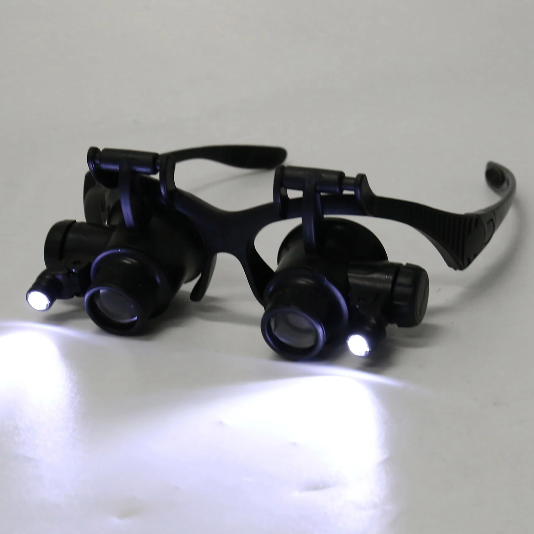 A66F-Watch Tools ساعة مجموعة أدوات إصلاح رئيس يرتدي عدسة مكبرة مع أضواء Led 10X 15X 20X 25X العدسة ساعة إصلاح المكبرة